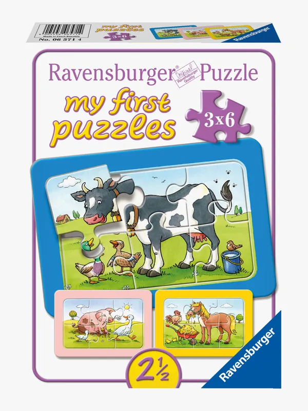 Ravensburger Pussel - My First - 3×6 Bitar - Djurvänner