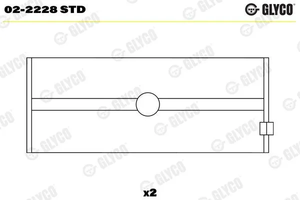 Vevlager GLYCO 02-2228 STD