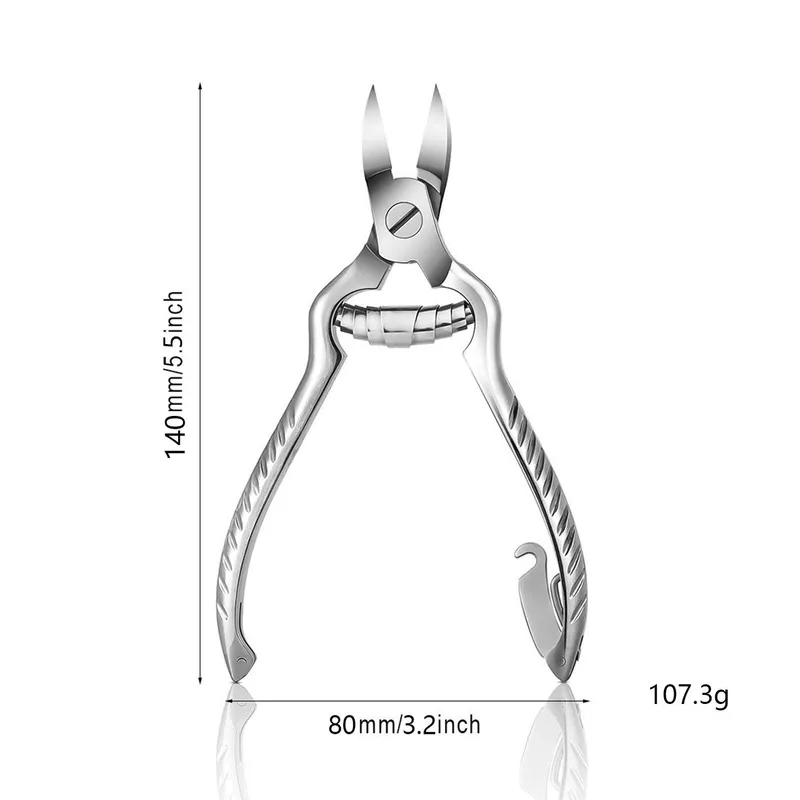 1 st nagelklippare för inåtväxande tånaglar Superskarpa långa handtag nagelklippare Professionell manikyr pedikyrverktyg silver