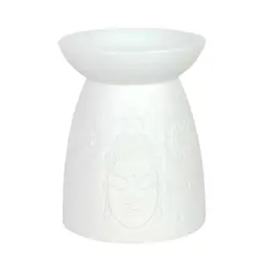 Aromalampa motiv Buddah vit 17cm
