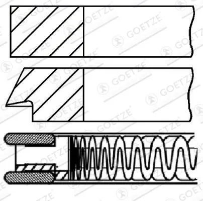 Kolvringsats GOETZE ENGINE 08-424400-00