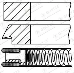 Kolvringsats GOETZE ENGINE 08-424400-00