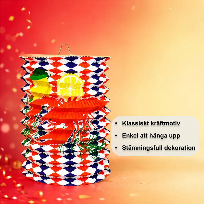 Lanterna med kräftmönster 28 cm
