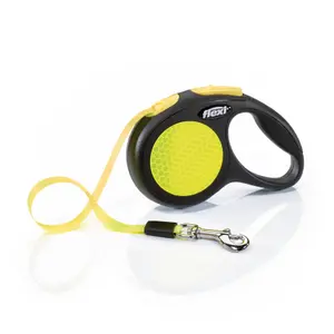 Flexi New Neon Tape Leash Yellow 15kg 5M
