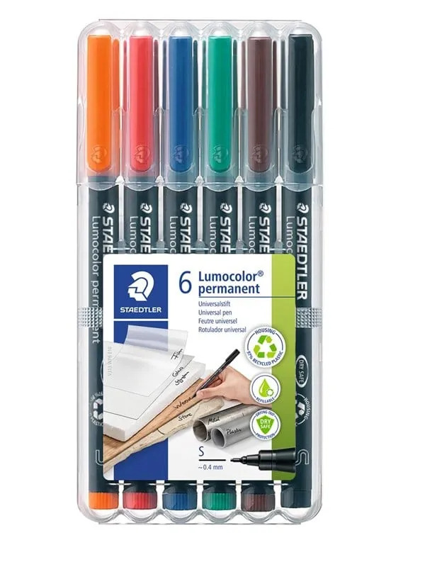 Staedtler Universal pen Lumocolor perm S 6pcs