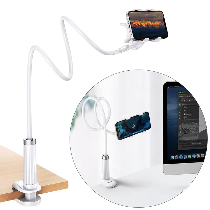UGREEN Phone holder Flexible Long Arm 90cm - White