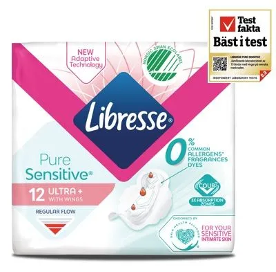 Libresse pure sensitive ultra+ wing 12 st