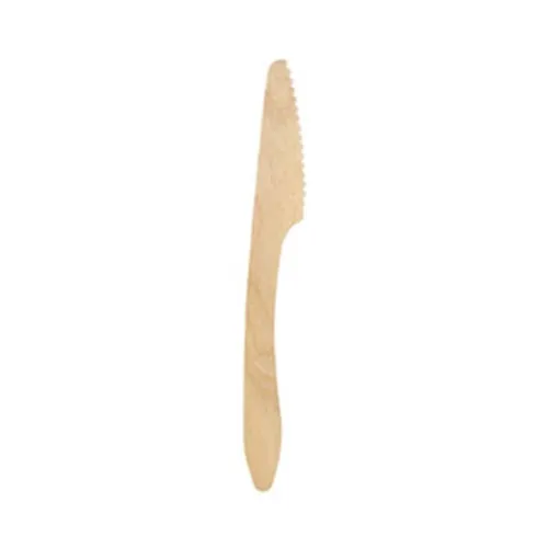 Träbestick kniv – 19cm vaxad – 100 st