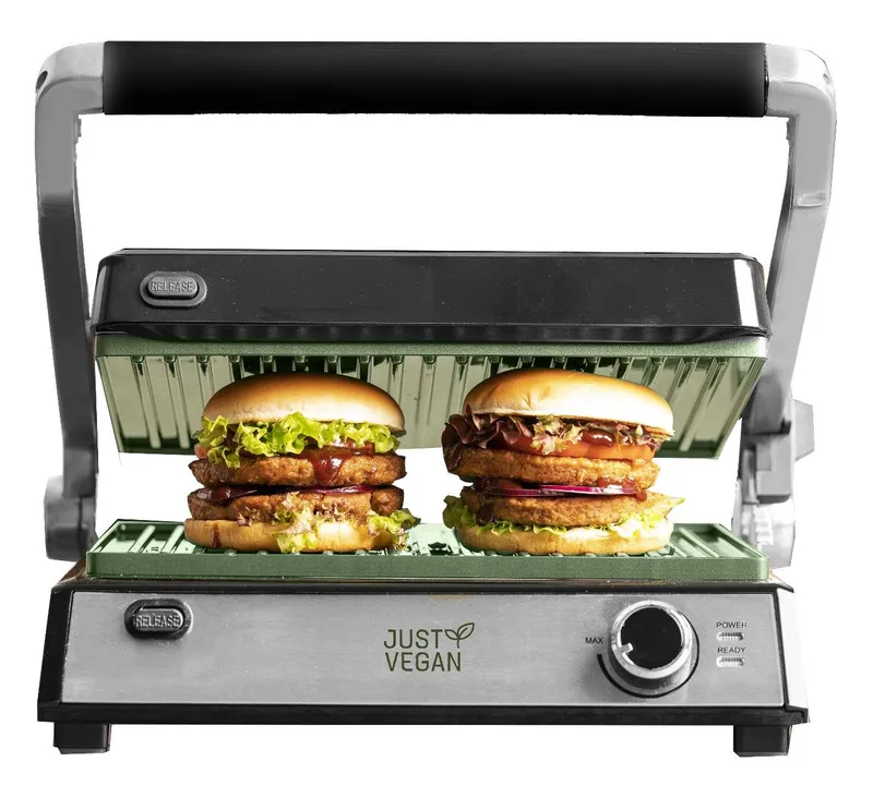 Vegansk ekogrill - Non-stick, bambuhandtag, 2000W