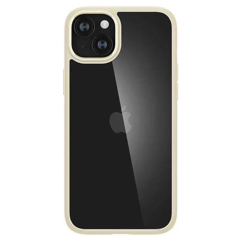 Spigen Crystal Hybrid iPhone 15 Plus Case - Transparent Beige