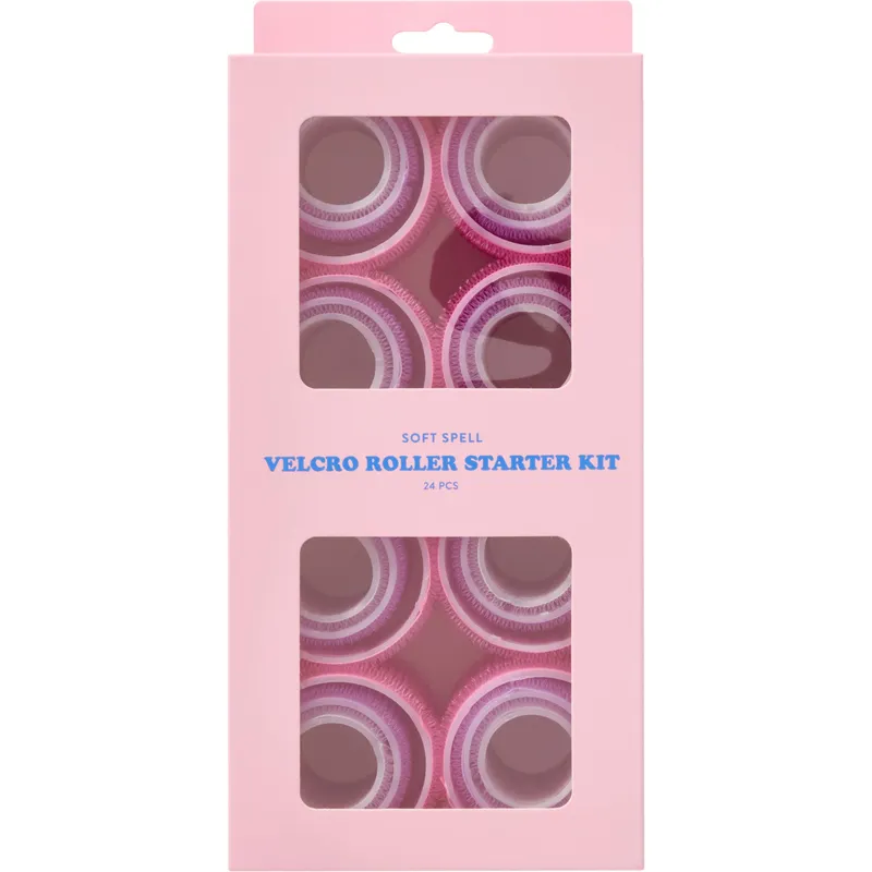 Soft Spell Multi-Size Hair Roller Kit - 24 Velcro Rollers for Heatless Curls 24 st