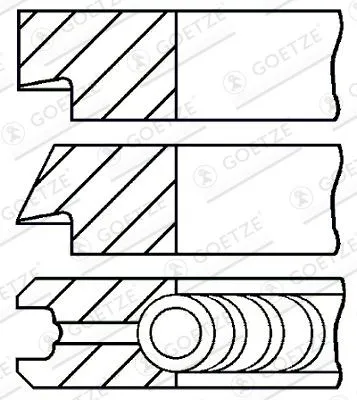 Kolvringsats GOETZE ENGINE 08-438306-00