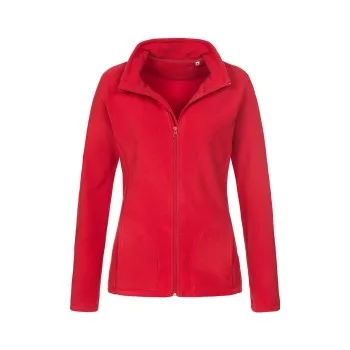 Stedman Active Fleece Jacket For Women Röd polyester Small Dam