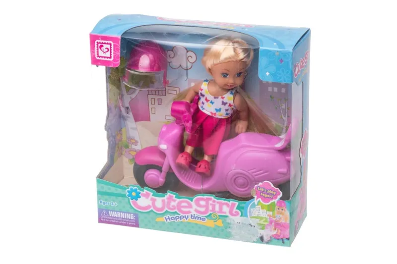 – Happy Time – Docka 11,4 cm Leksaksset Scooter