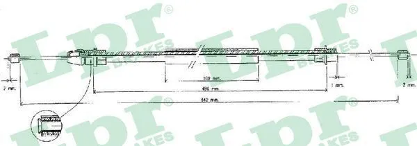 Handbromsvajer LPR C0630B