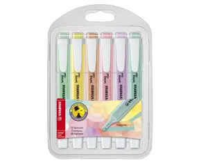 STABILO 102754806, 6 styck, Multifärg, Mejselspets, Multifärg