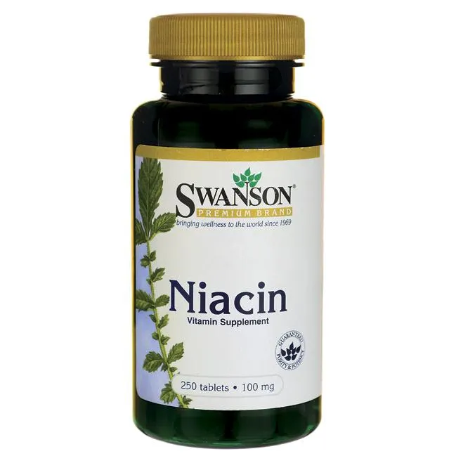 Swanson - Niacin, 100 mg, 250 tabletter