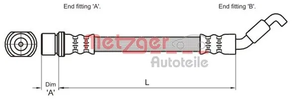 Bromsslang METZGER 4110027