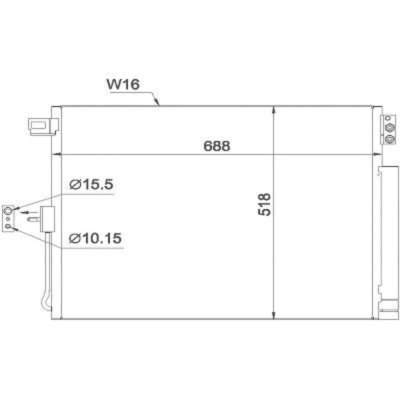 Kondensor, klimatanläggning DIEDERICHS DCC1649