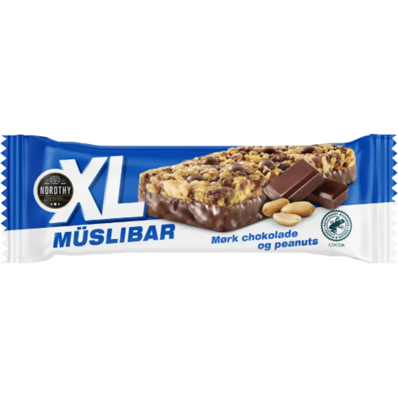 Nordthy XL Müslibar Jordnötter och Mörk Choklad 50 gram BF 2026-05-07
