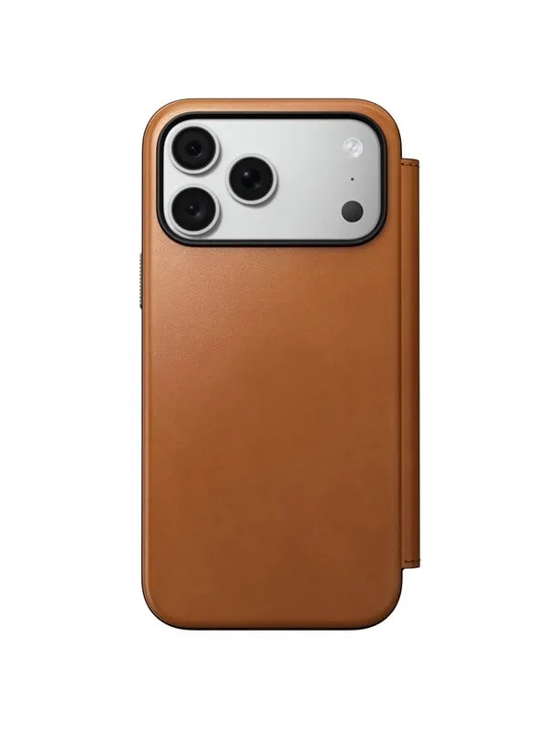 Nomad Modern Leather Folio - saddle (Horween) - iPhone 18 Pro Max/17 Pro Max