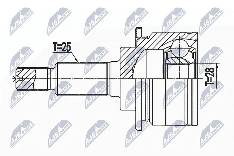 NTY NPZ-PL-046 Ledsats, drivaxel