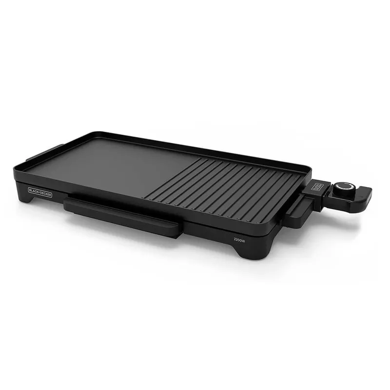BLACK+DECKER BXGB2200E 2-i-1 plancha, 2200W, 49 x 27cm tallrik, PFOA-fri