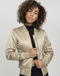 Urban Classics Bomberjakke i Satin Guld