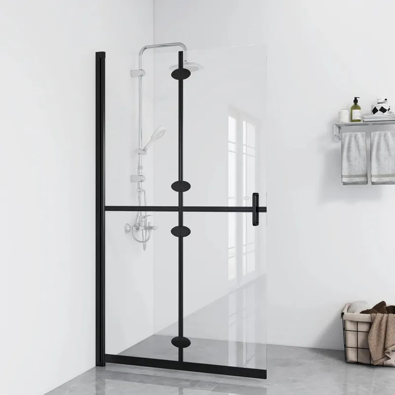 Vidaxl Vikbar Duschvägg, Genomskinligt Glas, 120X190 Cm