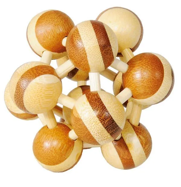Knep & Knåp, Bambu-3D-pussel – Atom – Svårighetsgrad 3