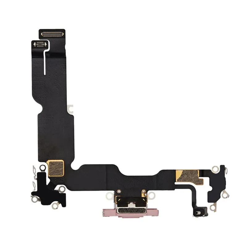 iPhone 15 Plus Original Laddningsport flex-kabel – Rosa