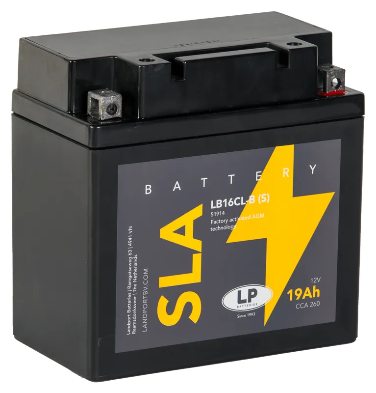 LP Batteries LPYB16CL-B Startbatteri 12V, 19 Ah