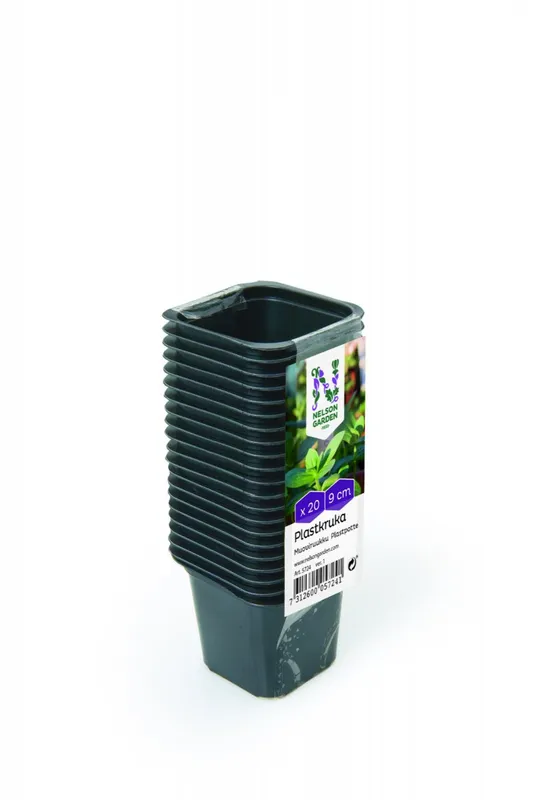 Nelson Garden 5724 Plastkruka svart 9 cm, 20-pack