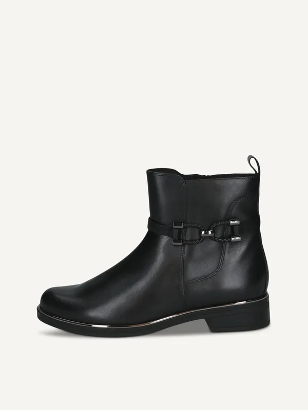 CAPRICE Bootie, black, made of Leather without heel, Size 37.5 (#3796)