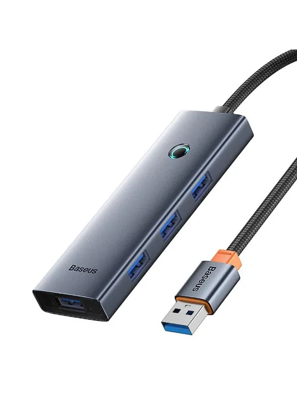 Baseus UltraJoy Series USB-A hub 4xUSB-A 3.0 1xUSB-C 5V 50cm - gray USB Hub