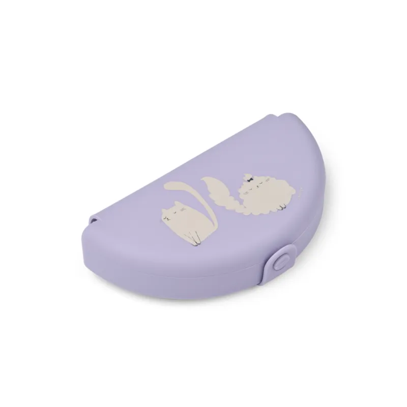 LIEWOOD Eugene Hopfällbar Snackslåda, Cat/Warm lilac
