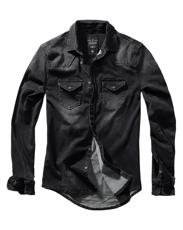 Brandit Riley Denim Skjorta Svart (#0480)