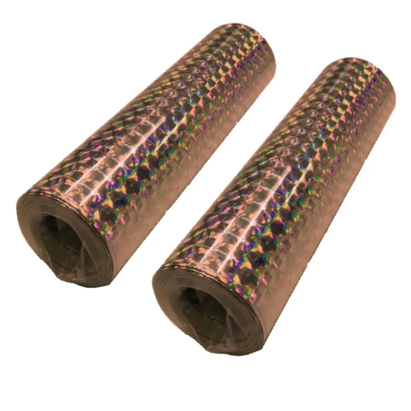 Serpentiner roséguld Holografisk Metallfolie Lyxig Festdekoration Partybröllop 18-pack