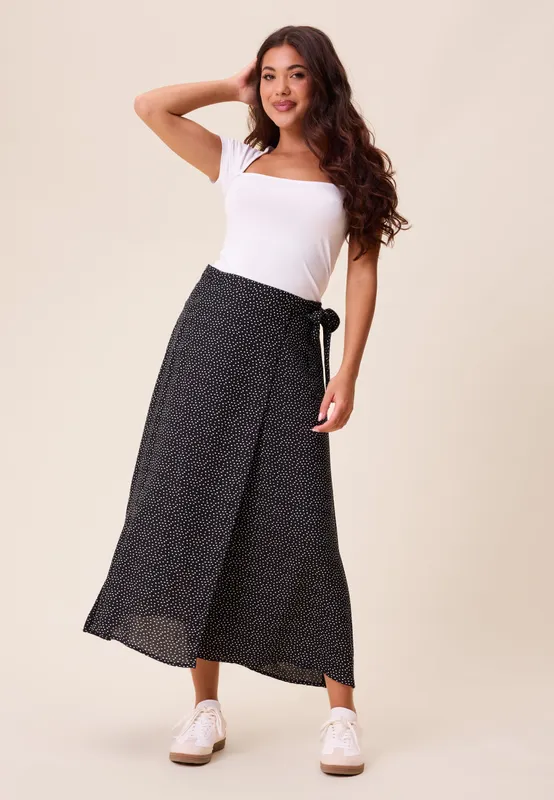 Viscose Midi Wrap Skirt (#0201)
