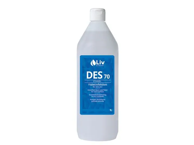 Ytdesinfektion Liv 70% – 1000ml flaska rena ytor CE