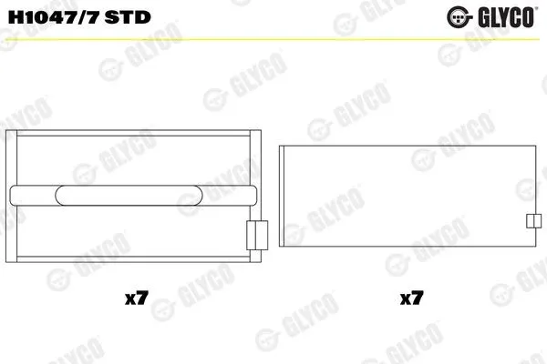 Vevlager GLYCO H1047/7 STD