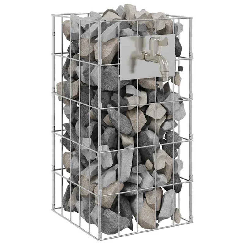 Gabion Kran Silver 26 x 25 x 50 cm Rostfritt Stål