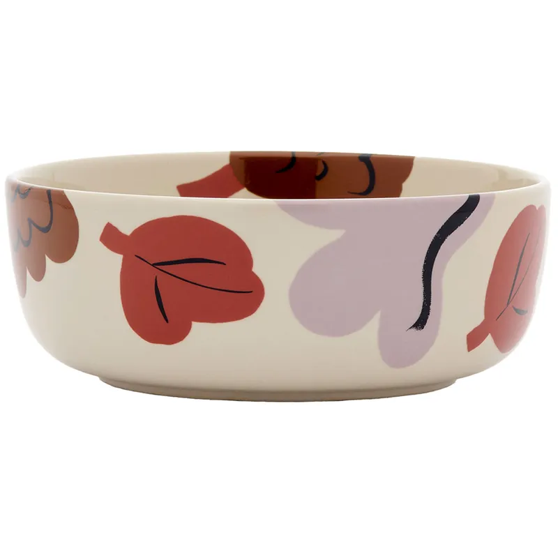 Marimekko Kukasta Kukkaan skål Stoneware-plum-bronze-terracotta, 40 cl