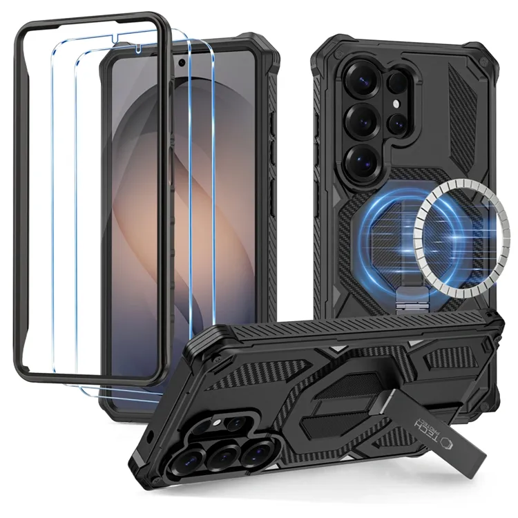 Tech-Protect MagBlast MagSafe Case + Tempered Glass 2-Pack for Samsung Galaxy S26 Ultra - Black