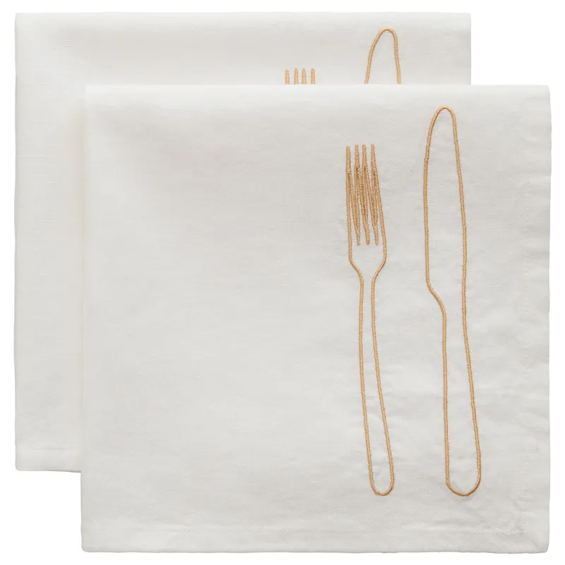 Decotique La Tavola servett 45 x 45 cm 2-pack, latte