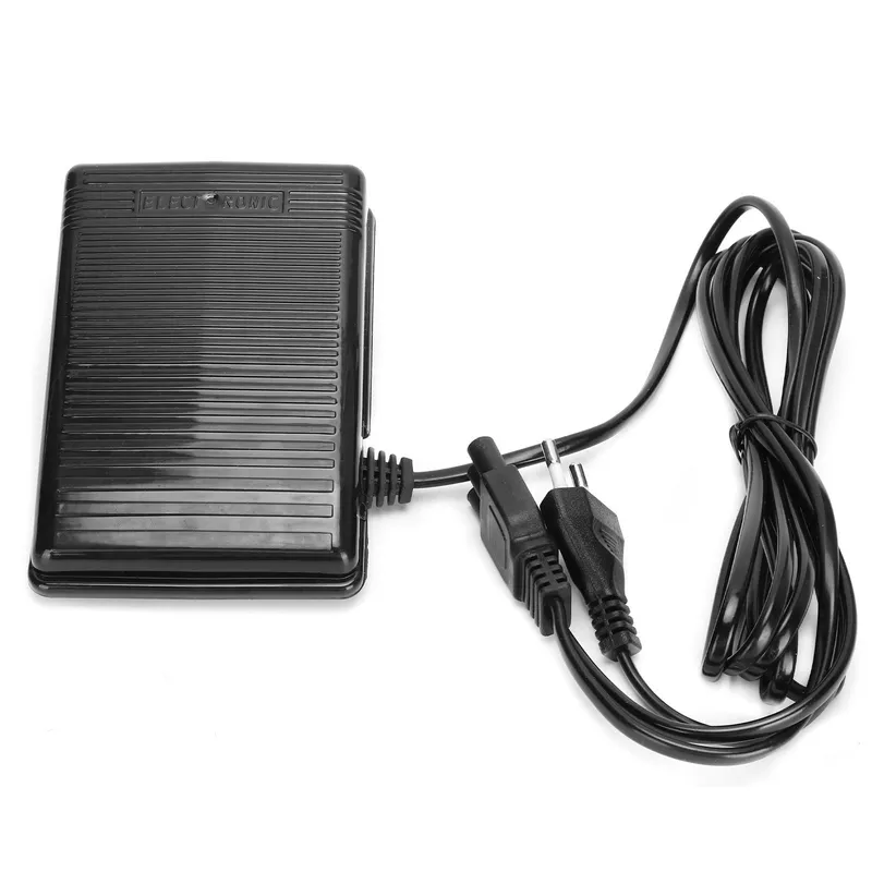 Fotpedal 3-håls rund stift med strömkabel Multifunktionella hushållssömnadstillbehör EU-kontakt 220V EU Plug