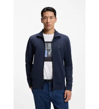 BOSS för män. 50511709 Zestart marinblå sweatshirt (L), Casual, Bomull, Marino