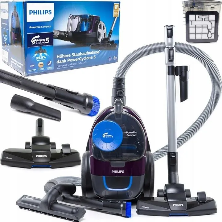 Philips FC9333/09 PowerPro Compact påslös dammsugare 650 W, lila