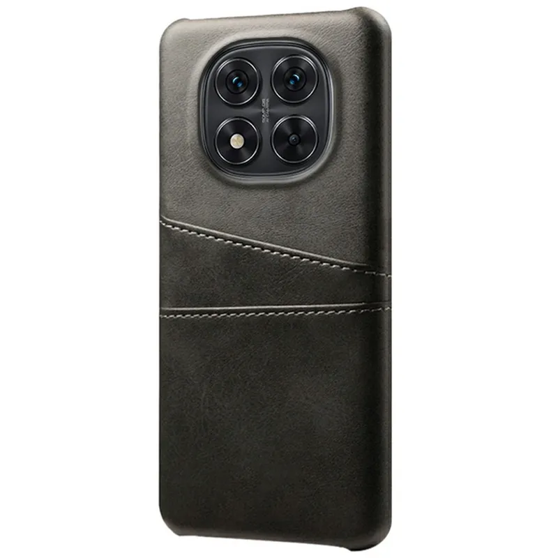 SKALO Xiaomi Redmi Note 14 Pro 5G PU-Läder Korthållare Skal – Svart