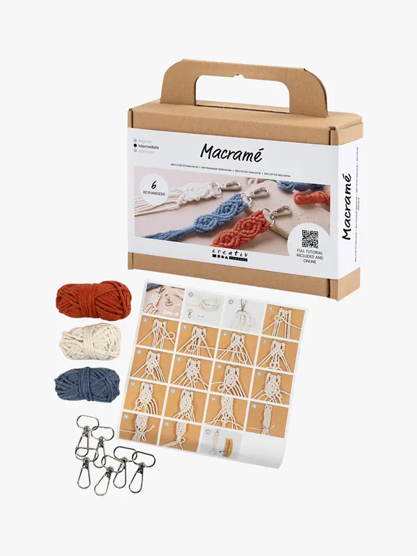 Mini DIY Kit Makramé Nyckelringar 1 förp.